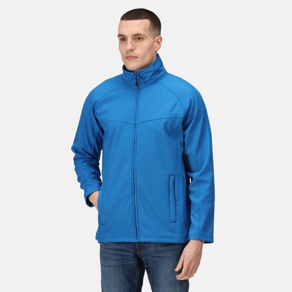 Men's Uproar Softshell Jacket Oxford Blue Seal Grey, Size: M