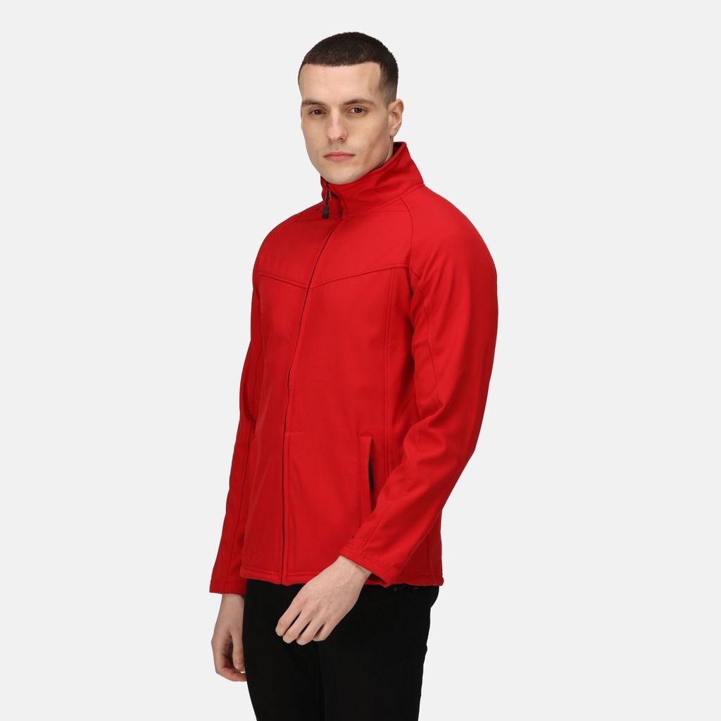 Men's Uproar Softshell Jacket Classic Red Seal Grey, Size: XL