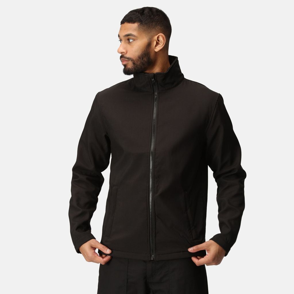 Men's Breathable Ablaze Printable Softshell Jacket Black, Size: L