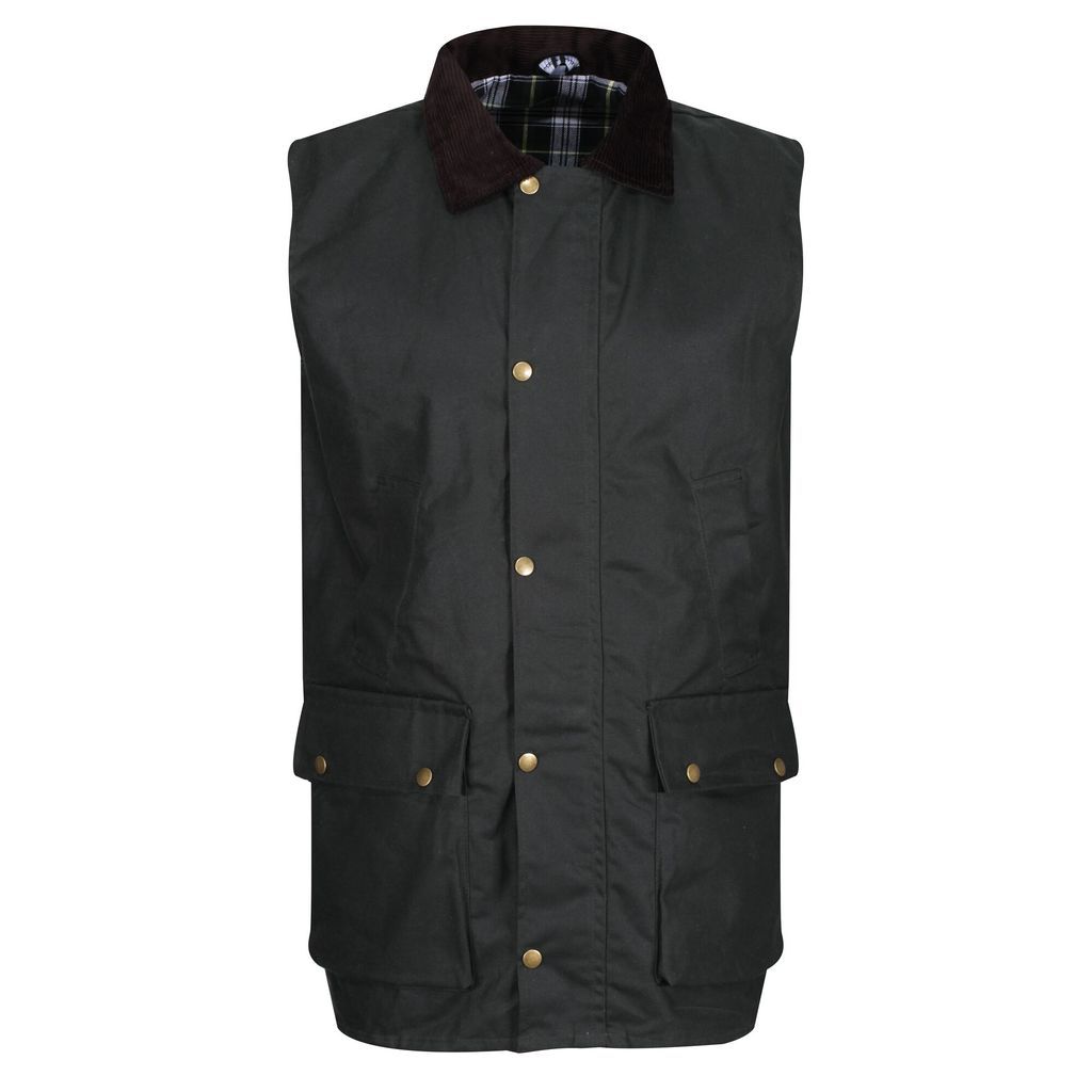 Regatta Workwear Men's Banbury Wax Bodywarmer Dark Khaki, Size: XXL