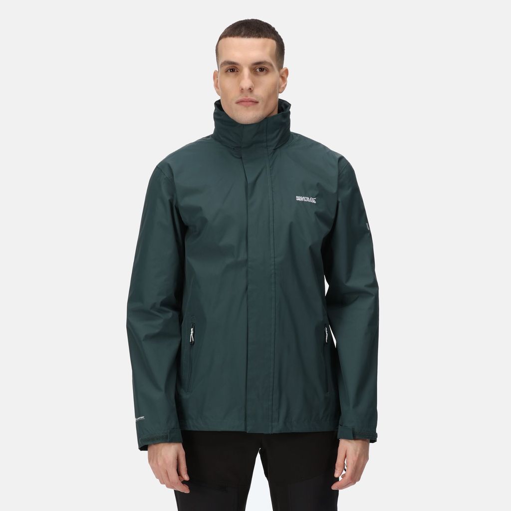 Breathable Mens Green Matt Waterproof Jacket, Size: S
