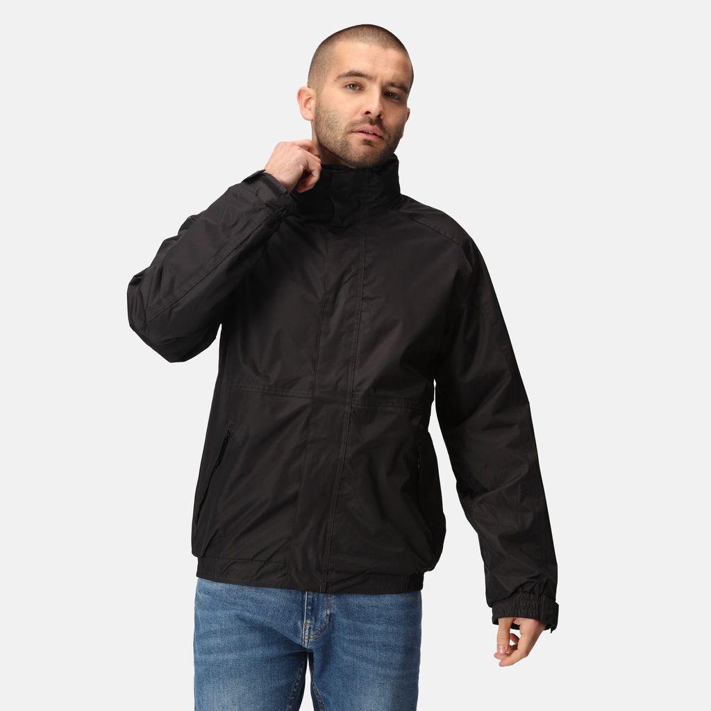 Regatta Men's Dover Fleece Lined Waterproof Insulated Bomber Jacket Black, Size: 4XL