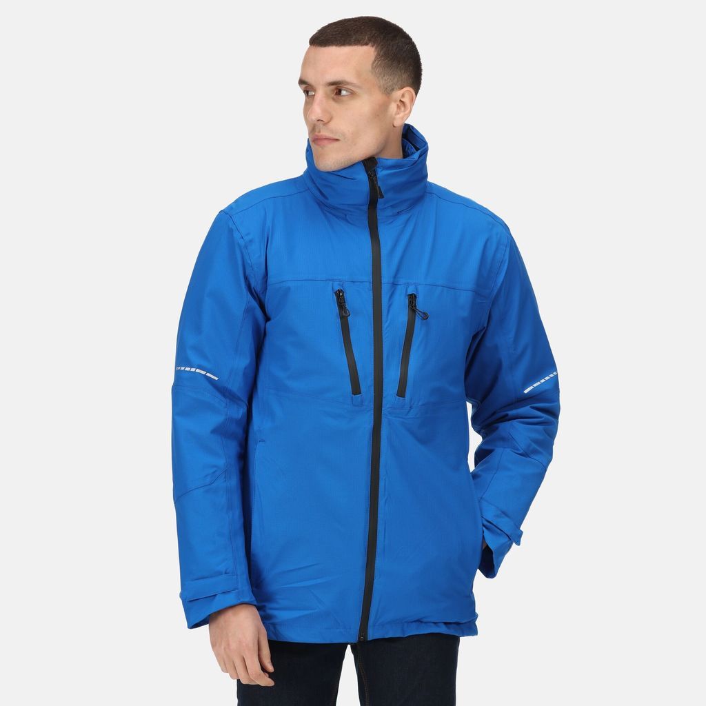 Regatta Workwear Men's X-Pro Evader Iii 3 in 1 Waterproof Insulated Jacket Oxford Blue Black, Size: Xxxl