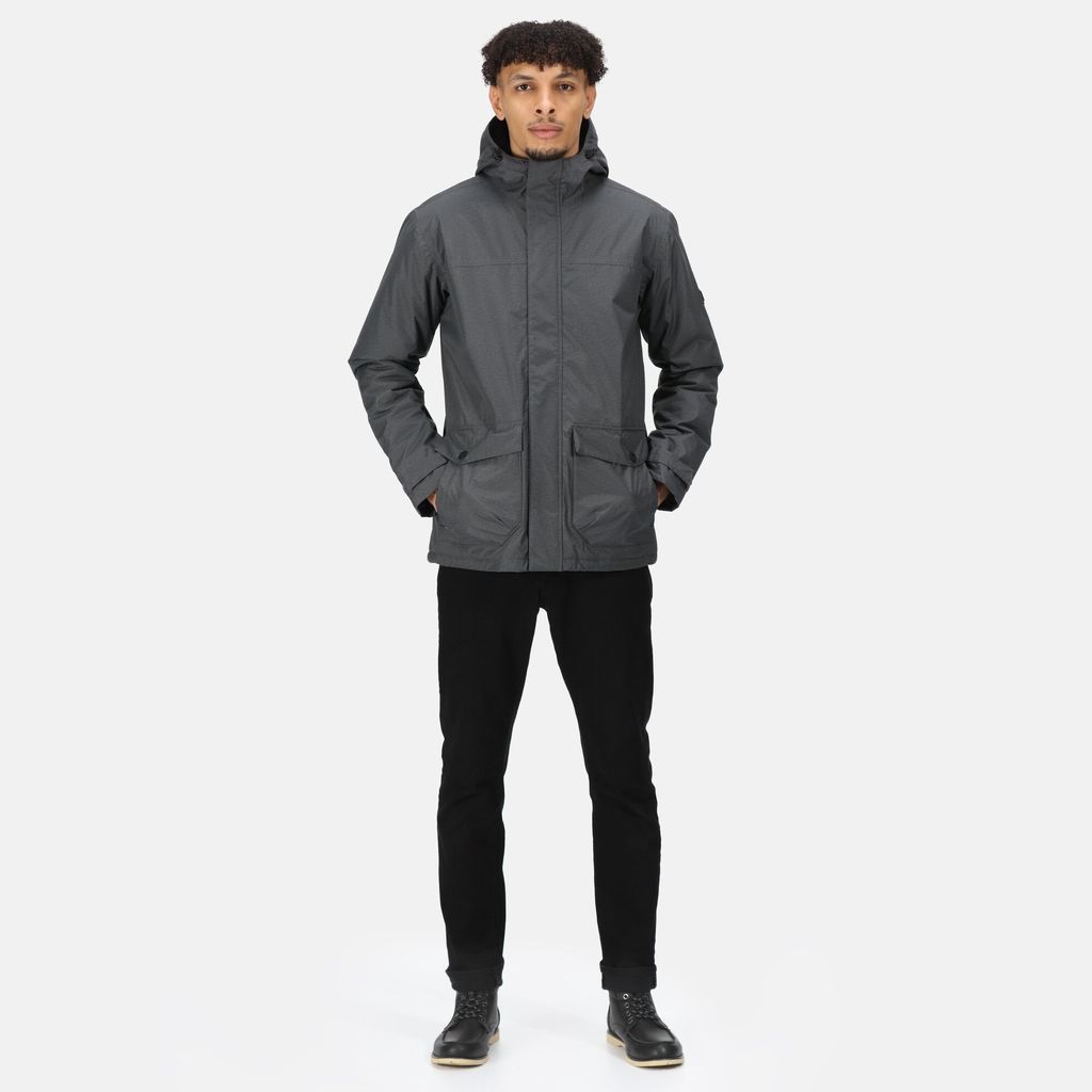 Men's Sterlings Iii Waterproof Insulated Jacket Dark Grey Marl, Size: Xxxl