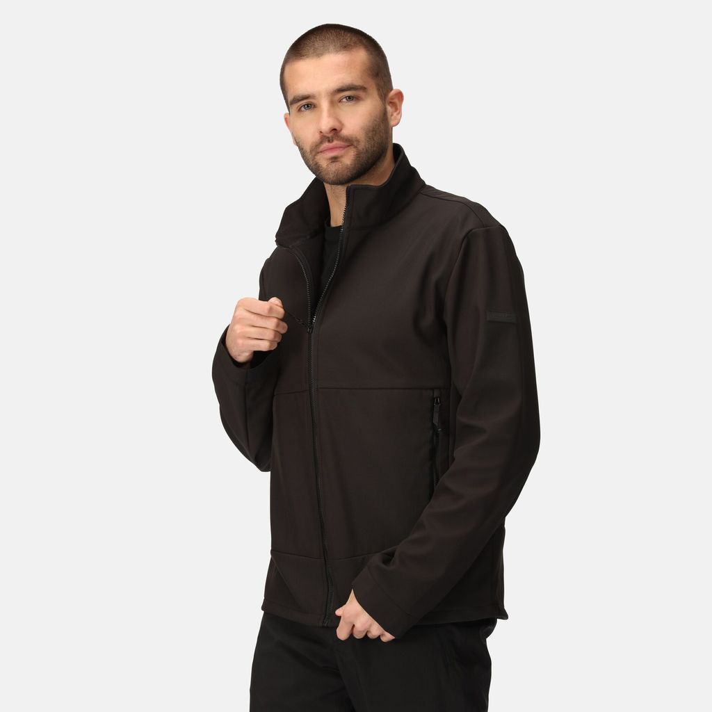 Men's Water-repellent Dendrick Softshell Jacket Black, Size: M