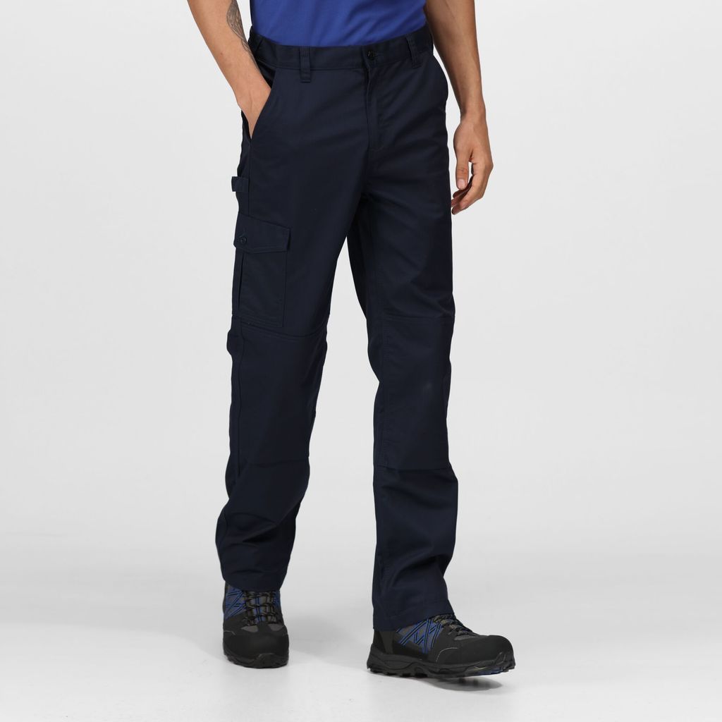 Regatta Workwear Men's Cargo Work Trousers Navy, Size: 33R