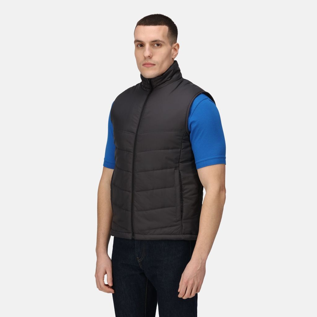 Men's Water-repellent Stage II Insulated Body Warmer Seal Grey, Size: L