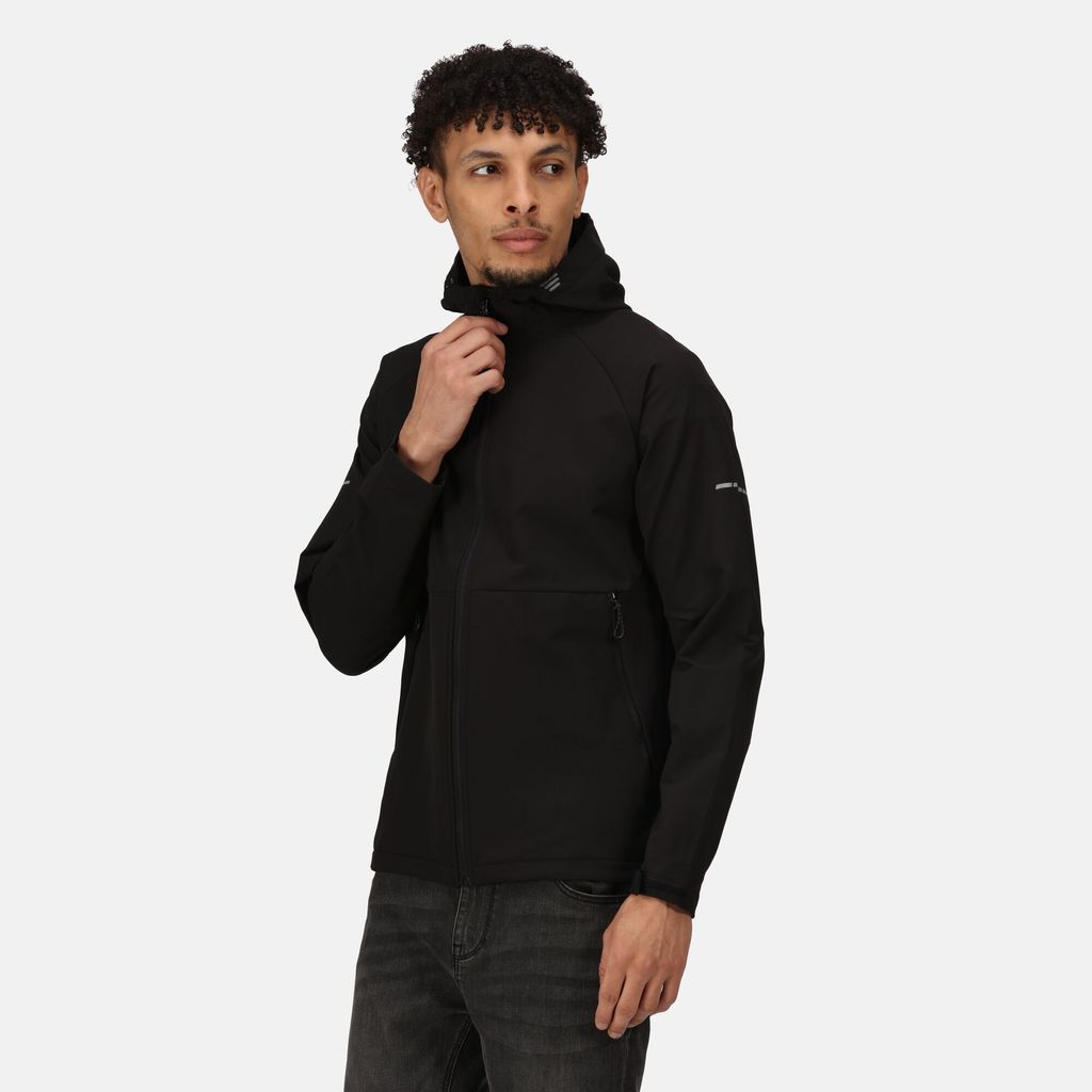Regatta Workwear Men's Water-repellent X-Pro Prolite Stretch Softshell Jacket Black, Size: L