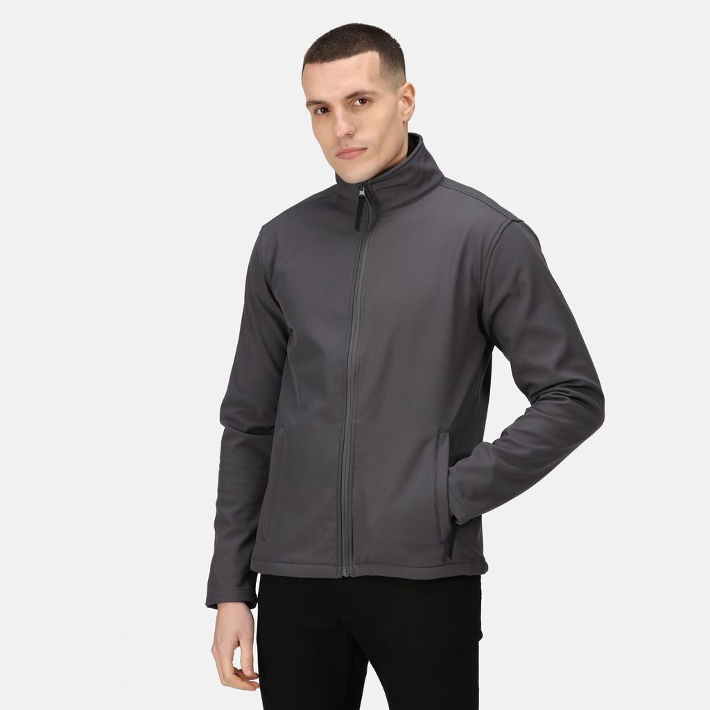 Regatta Workwear Men's Water-repellent Reid Softshell Jacket Seal Grey Black, Size: XL