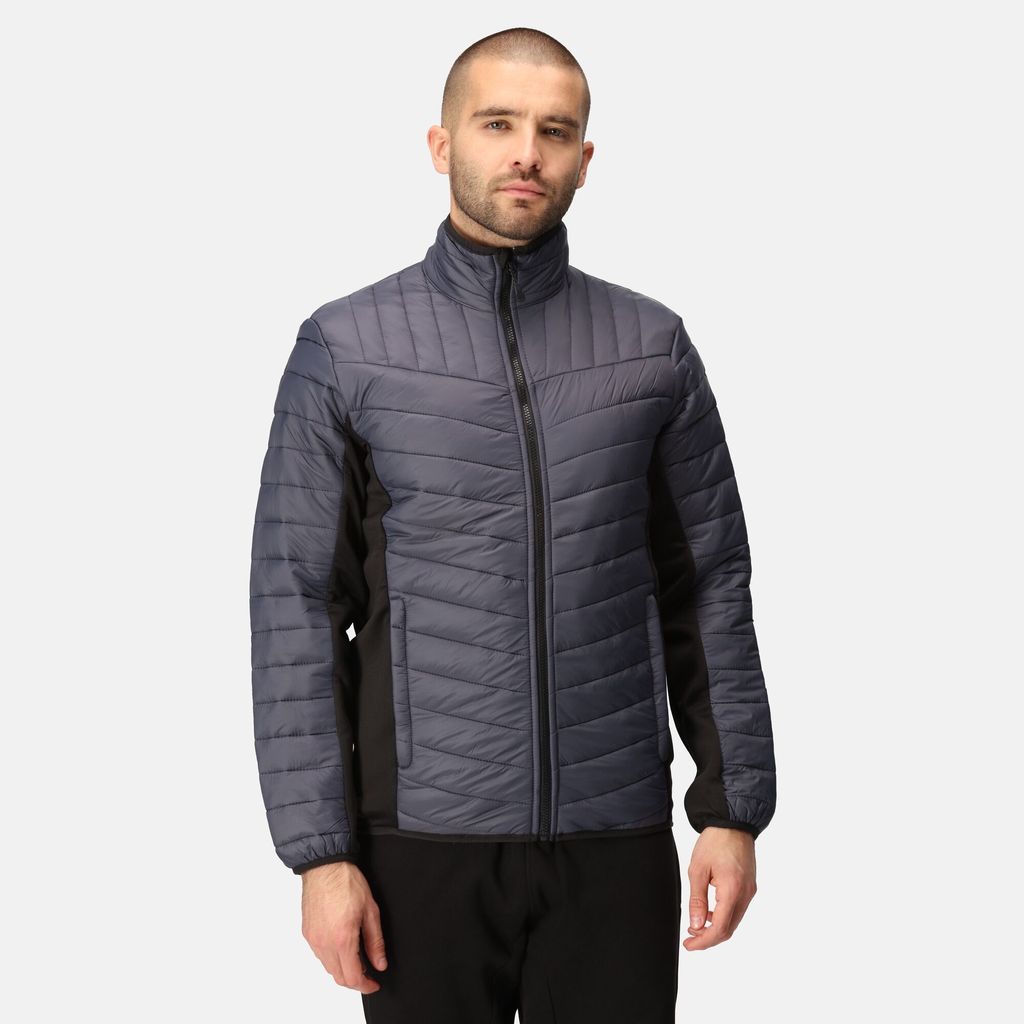 Regatta Workwear Men's Water-repellent Tourer Hybrid Jacket Seal Grey Black