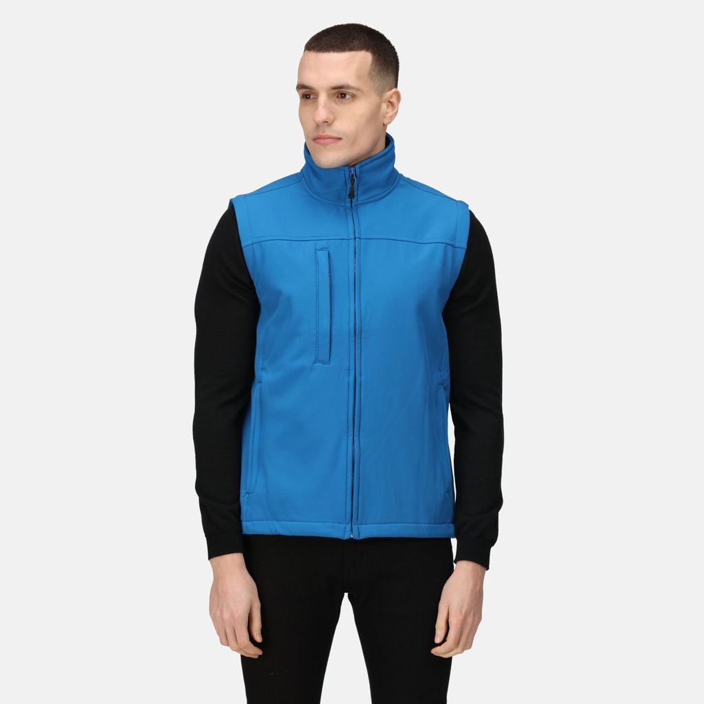 Regatta Workwear Men's Water-repellent Flux Softshell Body Warmer Oxford Blue, Size: M