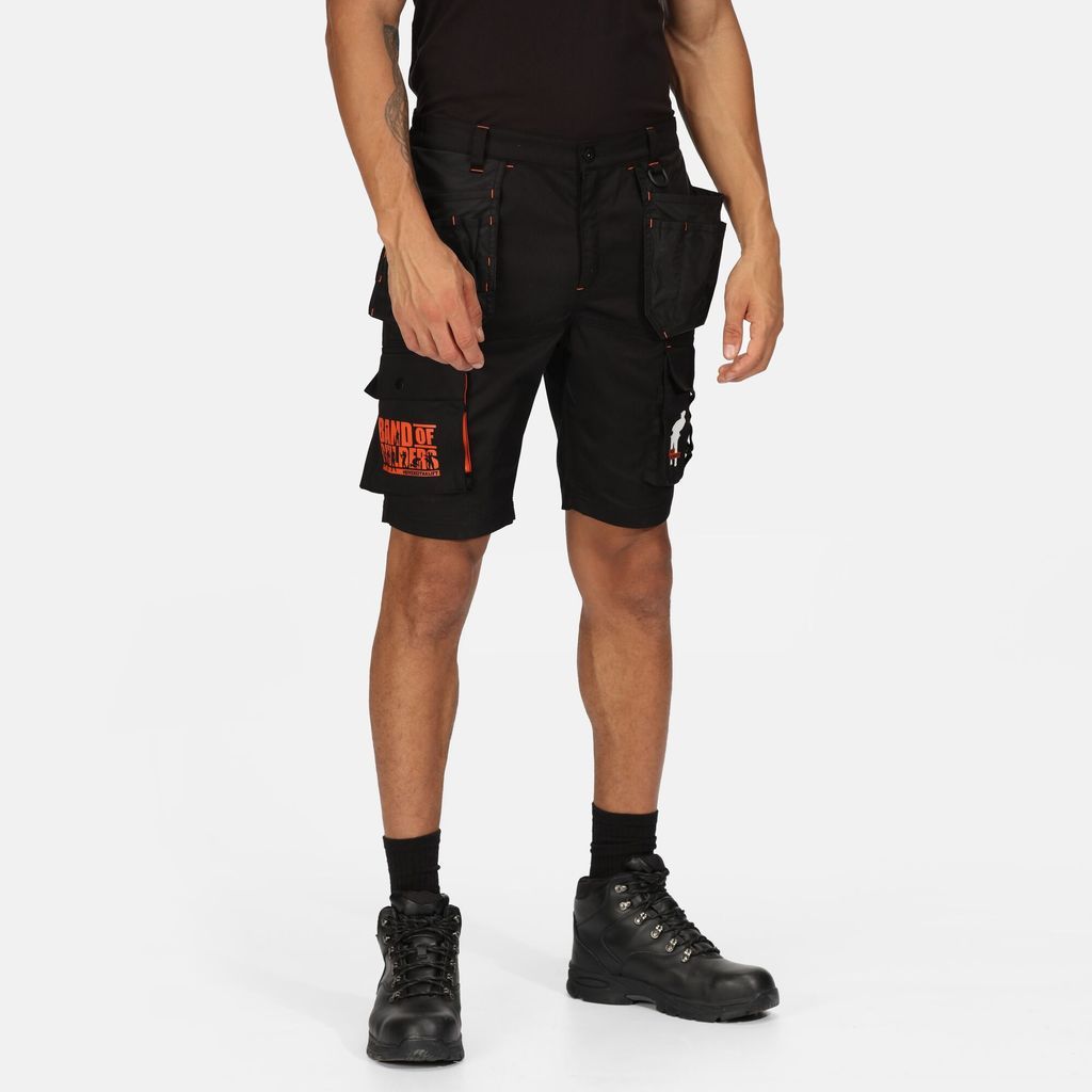 Regatta Workwear Band of Builders Shorts Black, Size: 33