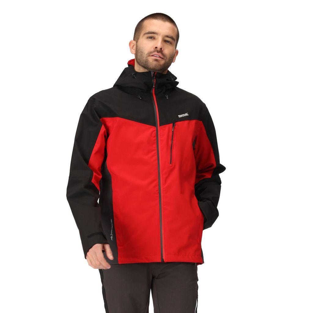 Men's Breathable Birchdale Waterproof Jacket Danger Red Black