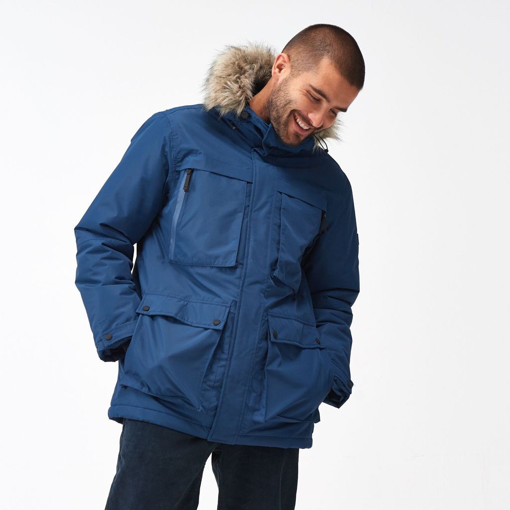 Men's Water-repellent Volter Waterproof Insulated Parka Heated Jacket Admiral Blue