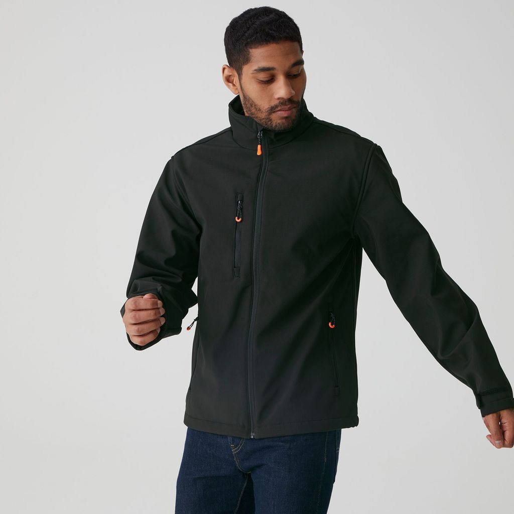 Men's Waterproof Thermogen Heated Softshell Jacket Black, Size: XL