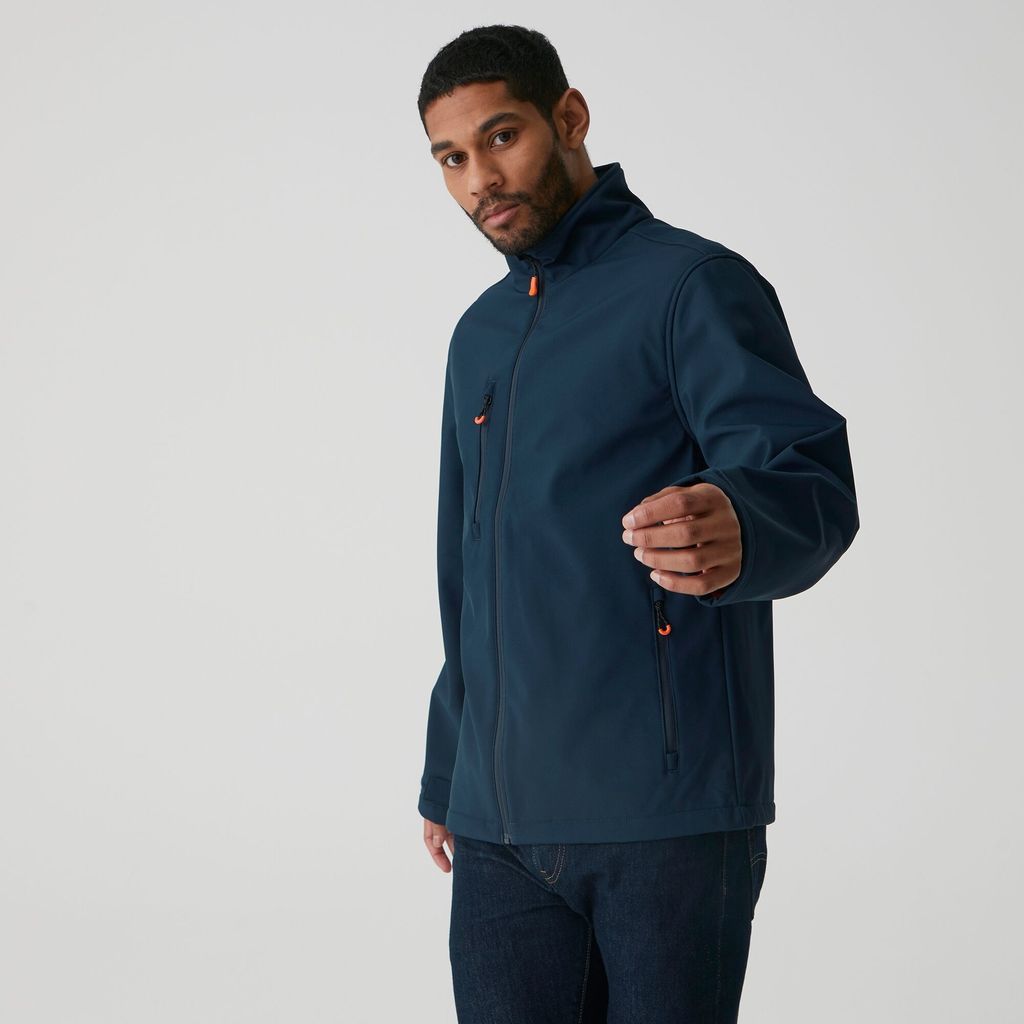 Men's Waterproof Thermogen Heated Softshell Jacket Navy, Size: XL