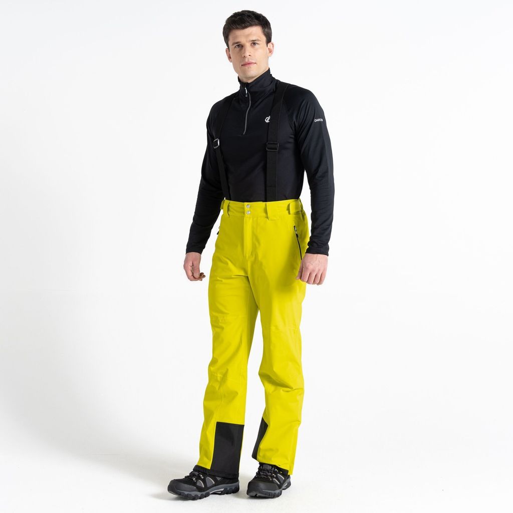 Men's Breathable Achieve II Recycled Ski Pants Neon Spring Yellow, Size: XL Regular