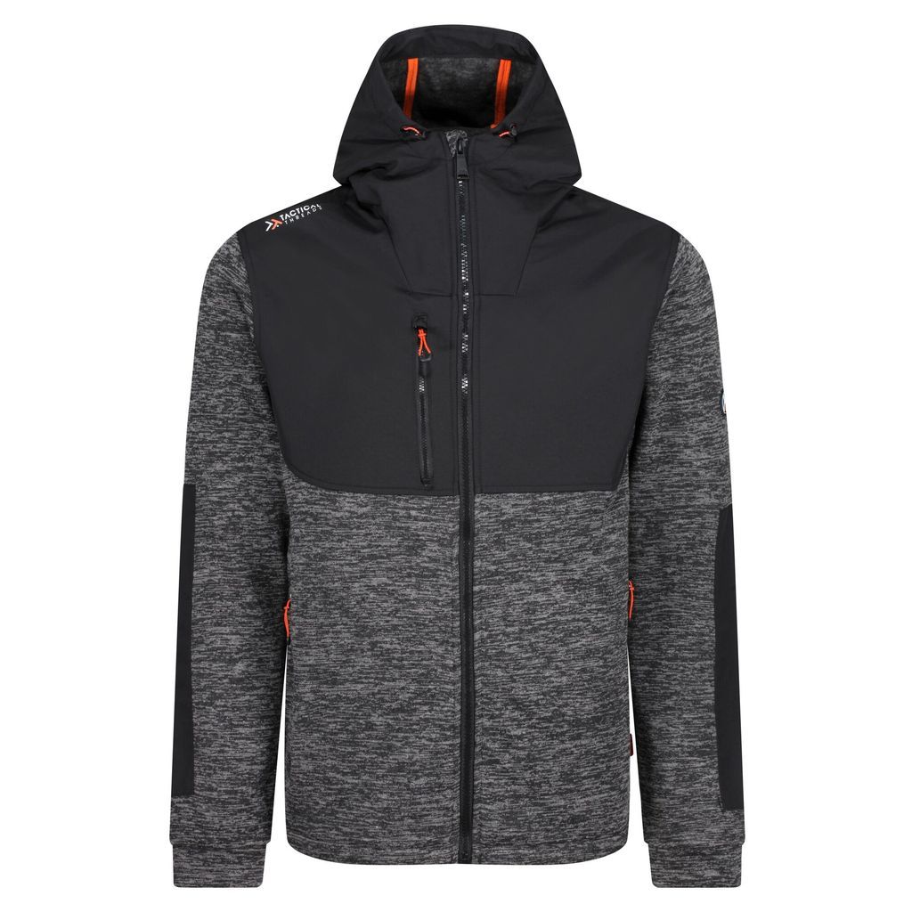 Regatta Workwear Men's Water-repellent Heist Hybrid Jacket Ash Marl Black, Size: M