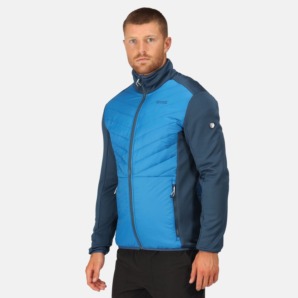 Water-repellent Men's Blue Colour Block Clumber Iii Hybrid Jacket, Size: S