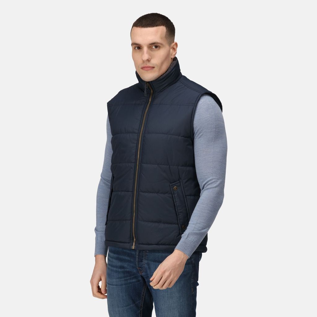 Men's Altoona Insulated Quilted Gilet Navy, Size: XS
