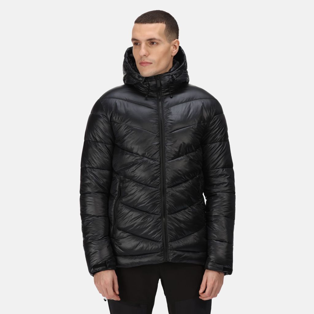 Men's Water-repellent Toploft II Hooded Puffer Jacket Black