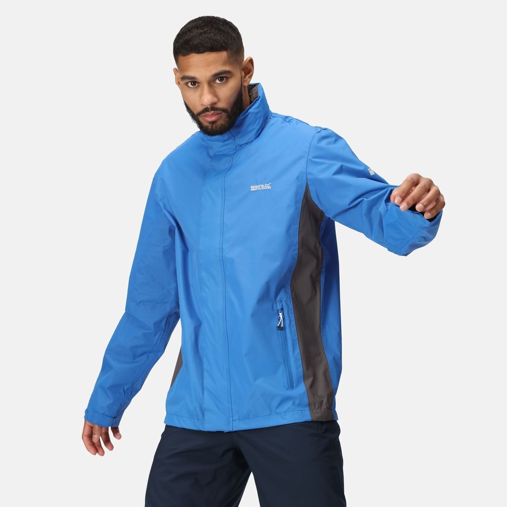 Men's Breathable Matt Waterproof Jacket Oxford Blue Iron, Size: XL