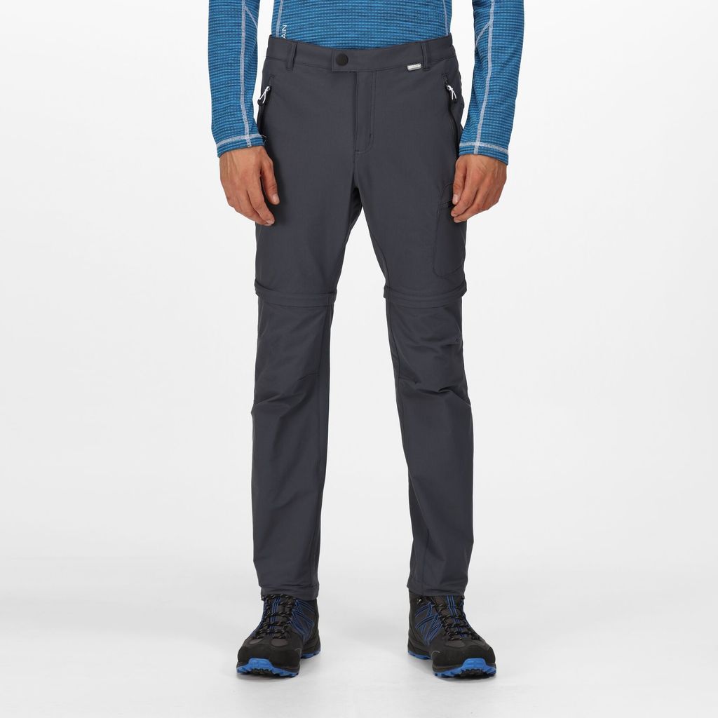 Men's Highton Zip Off Walking Trousers India Grey, Size: 32L
