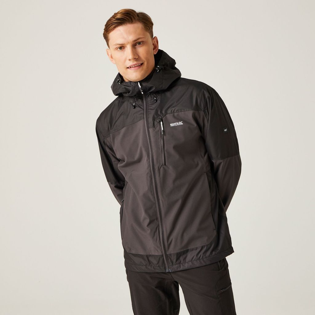 Men's Breathable Highton Stretch Iii Waterproof Jacket Ash Black, Size: 3XL