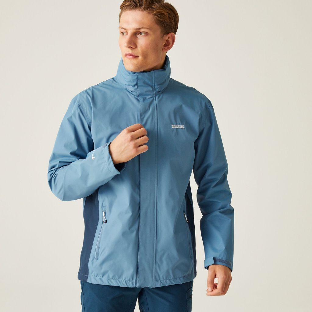 Men's Lightweight Matt Waterproof Jacket Coronet Blue Moonlight Denim, Size: M