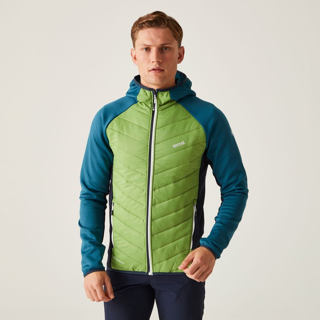 Men's Water-repellent Andreson Viii Hybrid Jacket Piquant Green Moroccan Blue Navy, Size: 3XL