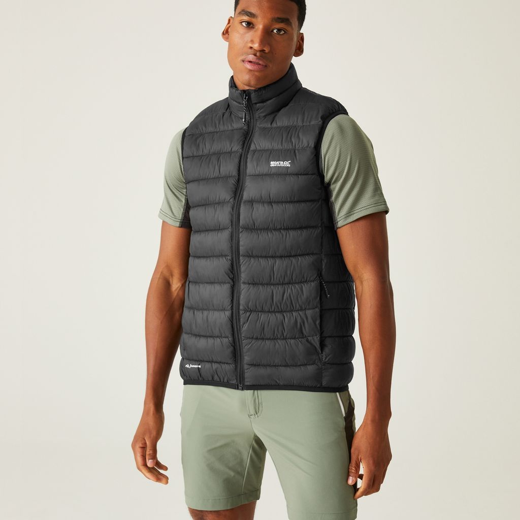 Men's Water-repellent Marizion Baffled Gilet Ash Agave Green, Size: L