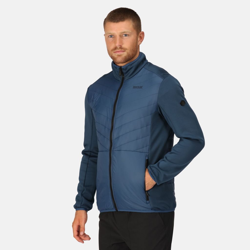 Water-repellent Men's Blue Colour Block Clumber Iii Hybrid Jacket, Size: M