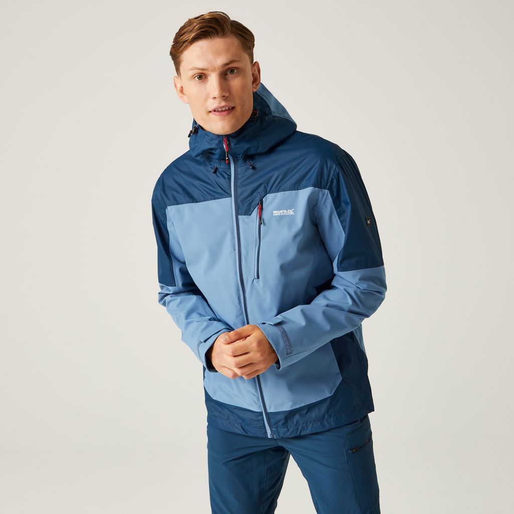 Men's Breathable Highton Stretch Iii Waterproof Jacket Coronet Blue Moonlight Denim, Size: L