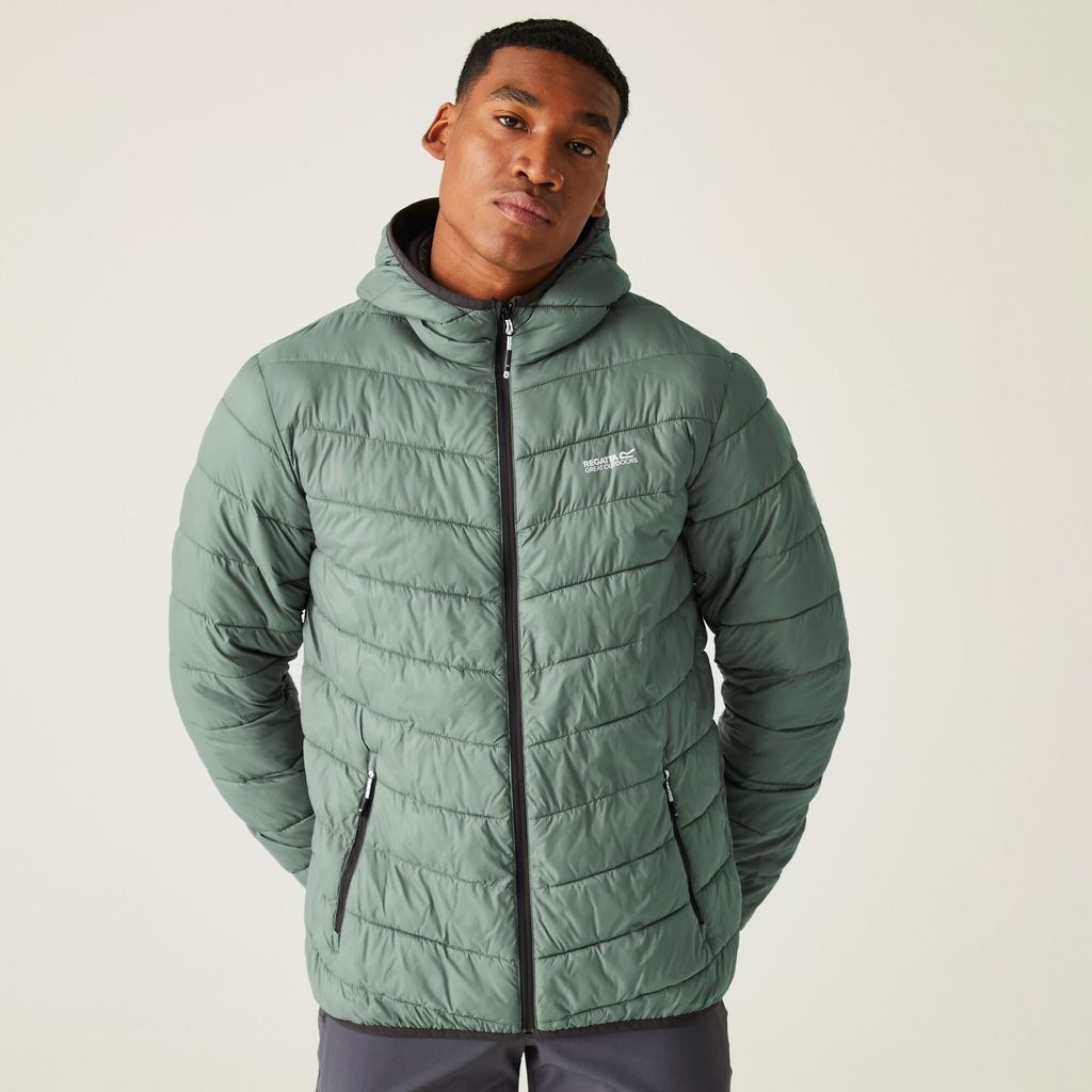 Men's Water-repellent Hooded Hillpack II Jacket Agave Green, Size: 3XL
