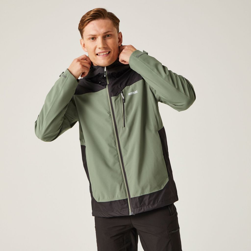 Men's Breathable Highton Stretch Iii Waterproof Jacket Agave Green Ash, Size: L