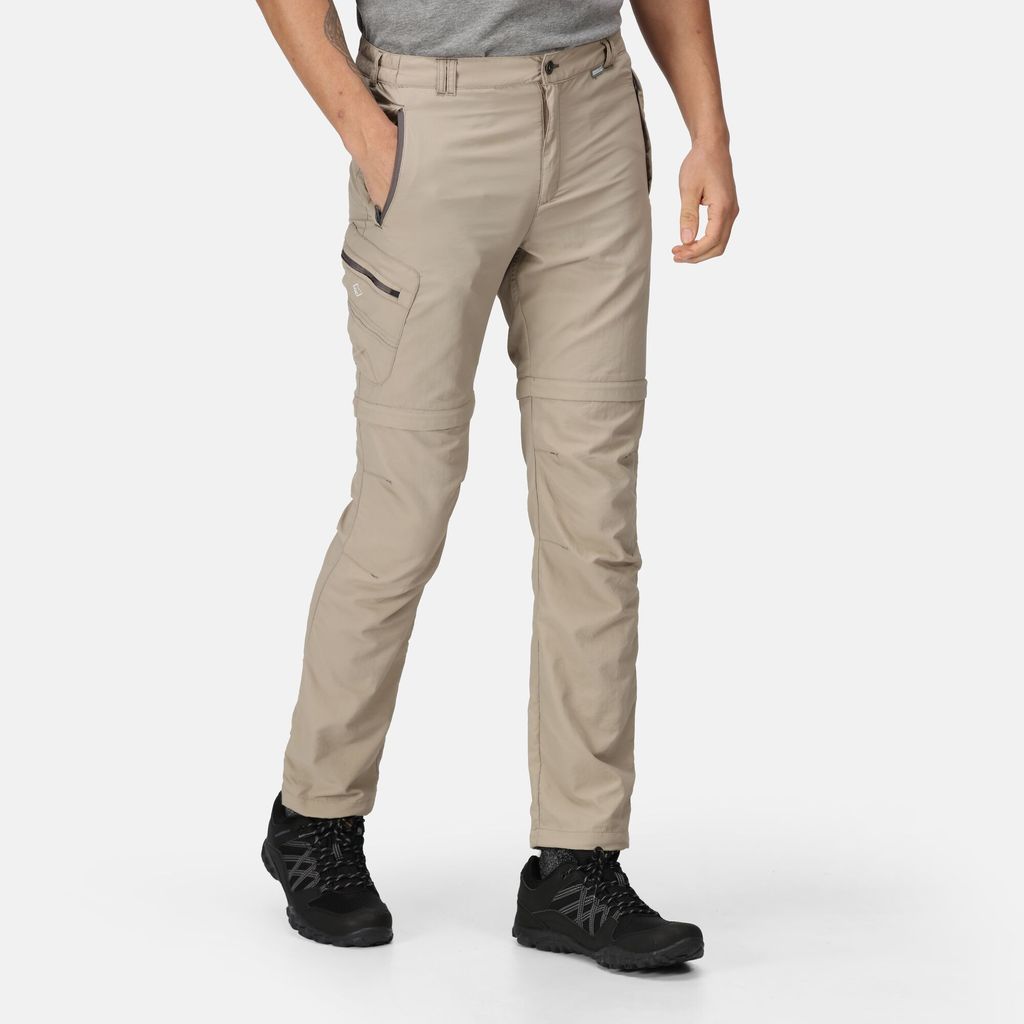 Men's Leesville II Zip Off Walking Trousers Parchment, Size: 36S