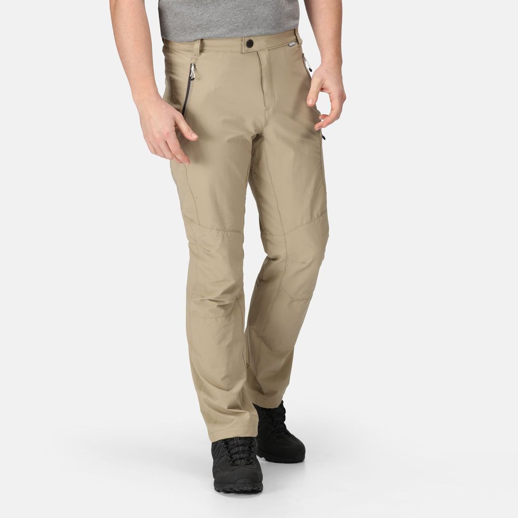 Men's Water-repellent Highton Walking Trousers Parchment, Size: 36S