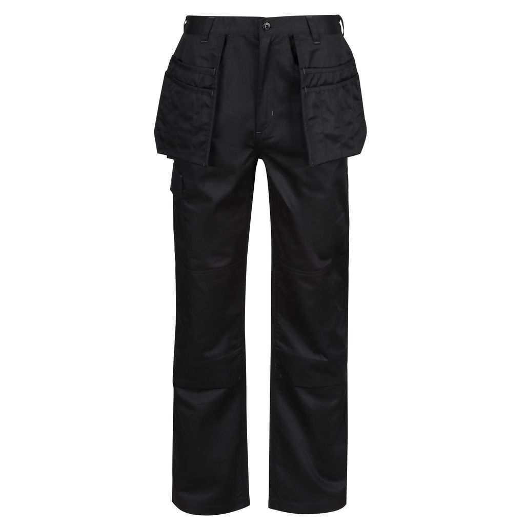 Regatta Workwear Men's Holster Cargo Trousers Black, Size: 36L