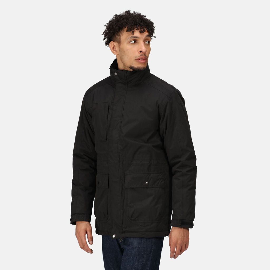 Regatta Workwear Men's Darby Iii Waterproof Insulated Parka Jacket Black, Size: XL