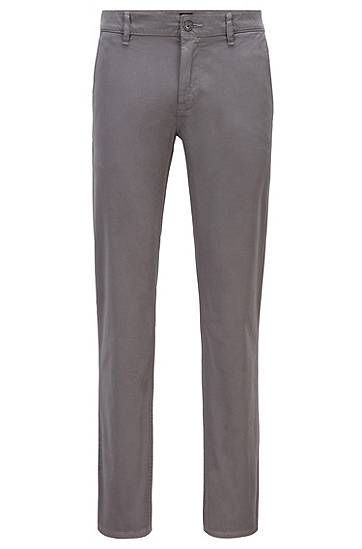 Slim-fit casual chinos in brushed stretch cotton
