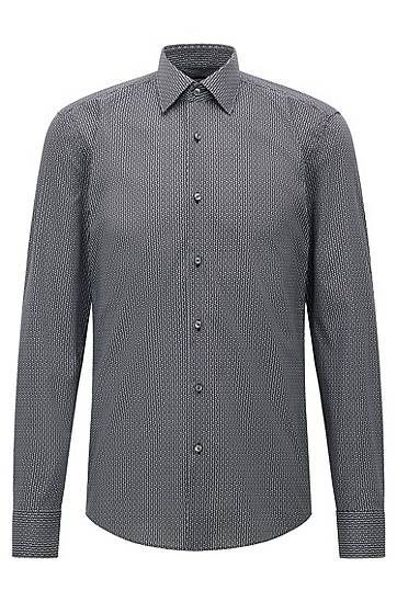 Slim-fit shirt with champagne-flute motif