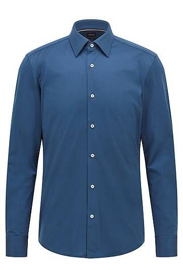Slim-fit shirt in cotton jersey