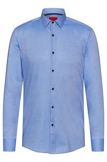 Slim-fit shirt in easy-iron Oxford cotton