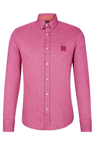 Slim-fit shirt in Oxford stretch cotton