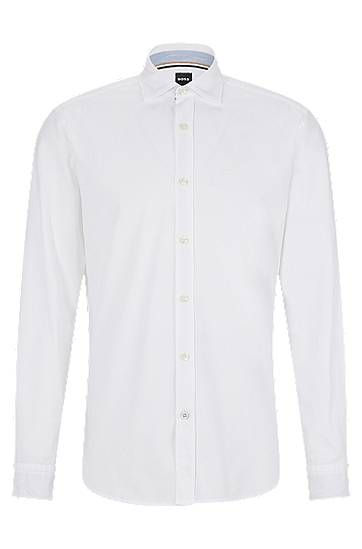 Regular-fit shirt in Oxford cotton with logo