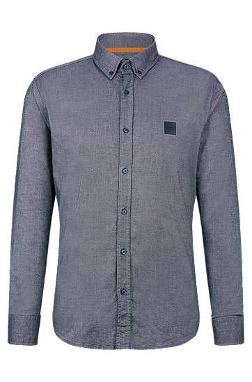 Slim-fit shirt in Oxford stretch cotton