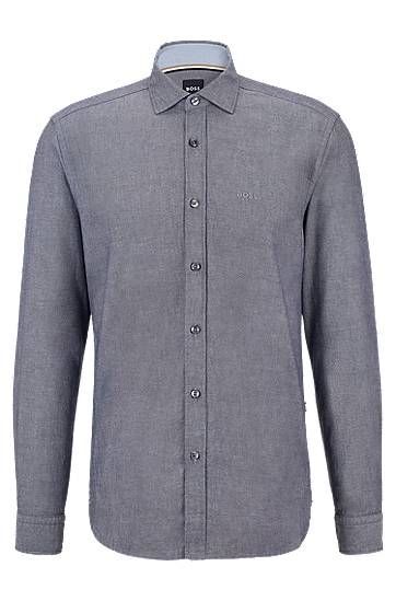 Regular-fit shirt in Oxford cotton with logo