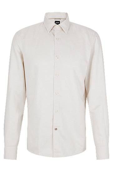 Casual-fit shirt in a washed linen blend
