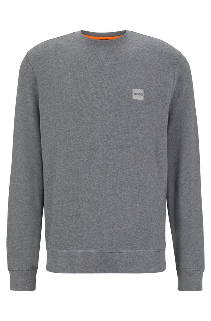 Relaxed-fit cotton sweatshirt with logo patch