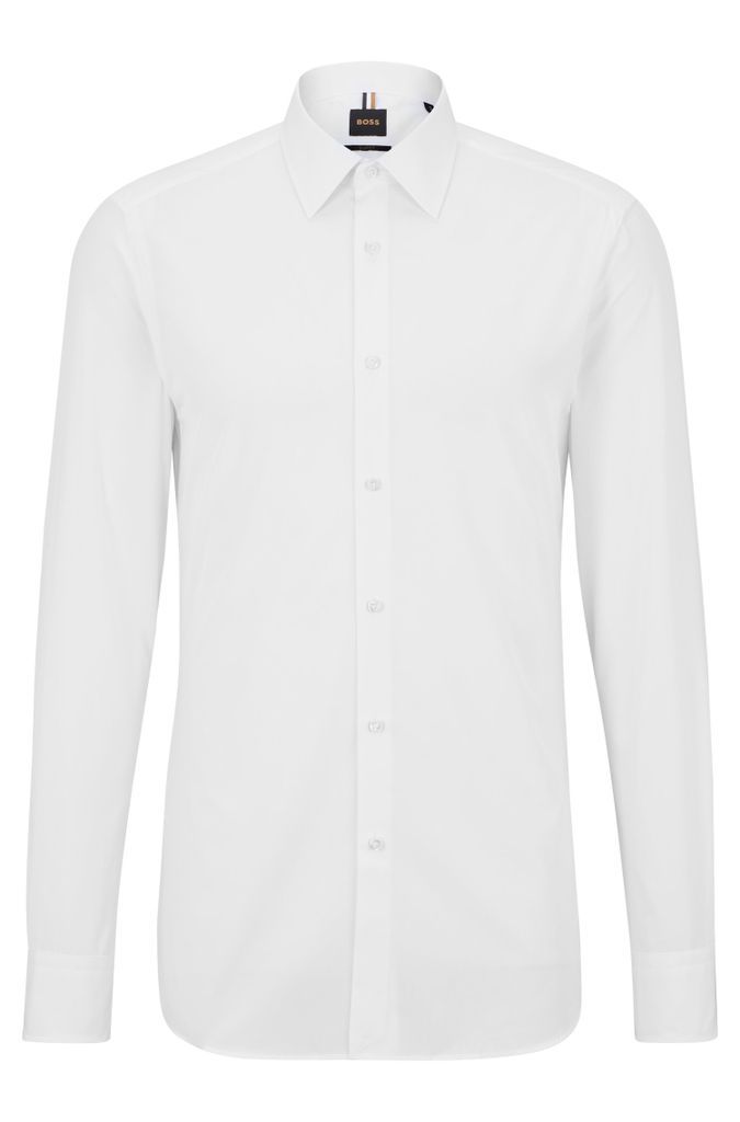 Slim-fit shirt in Italian cotton poplin